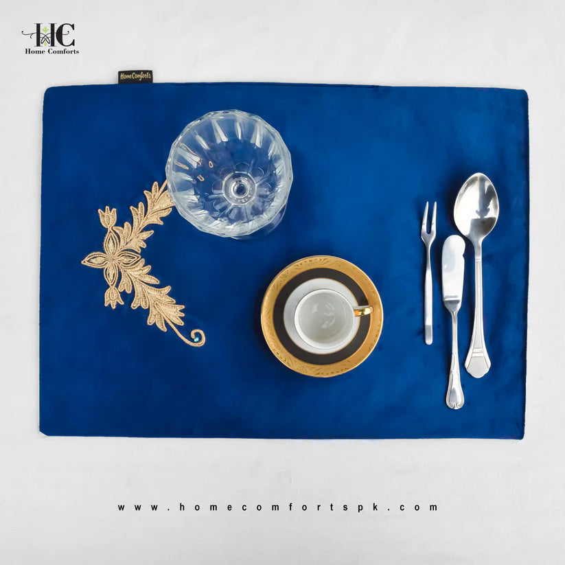 Royal Symphony Velvet Embroidered Table Set