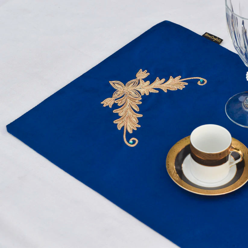 Royal Symphony Velvet Embroidered Table Set