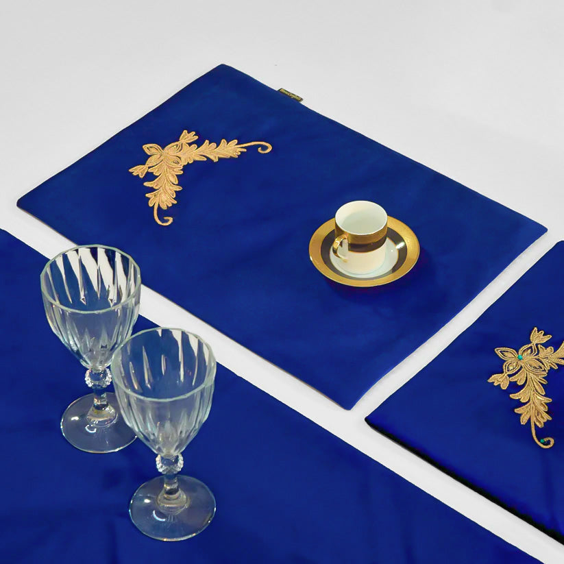Royal Symphony Velvet Embroidered Table Set