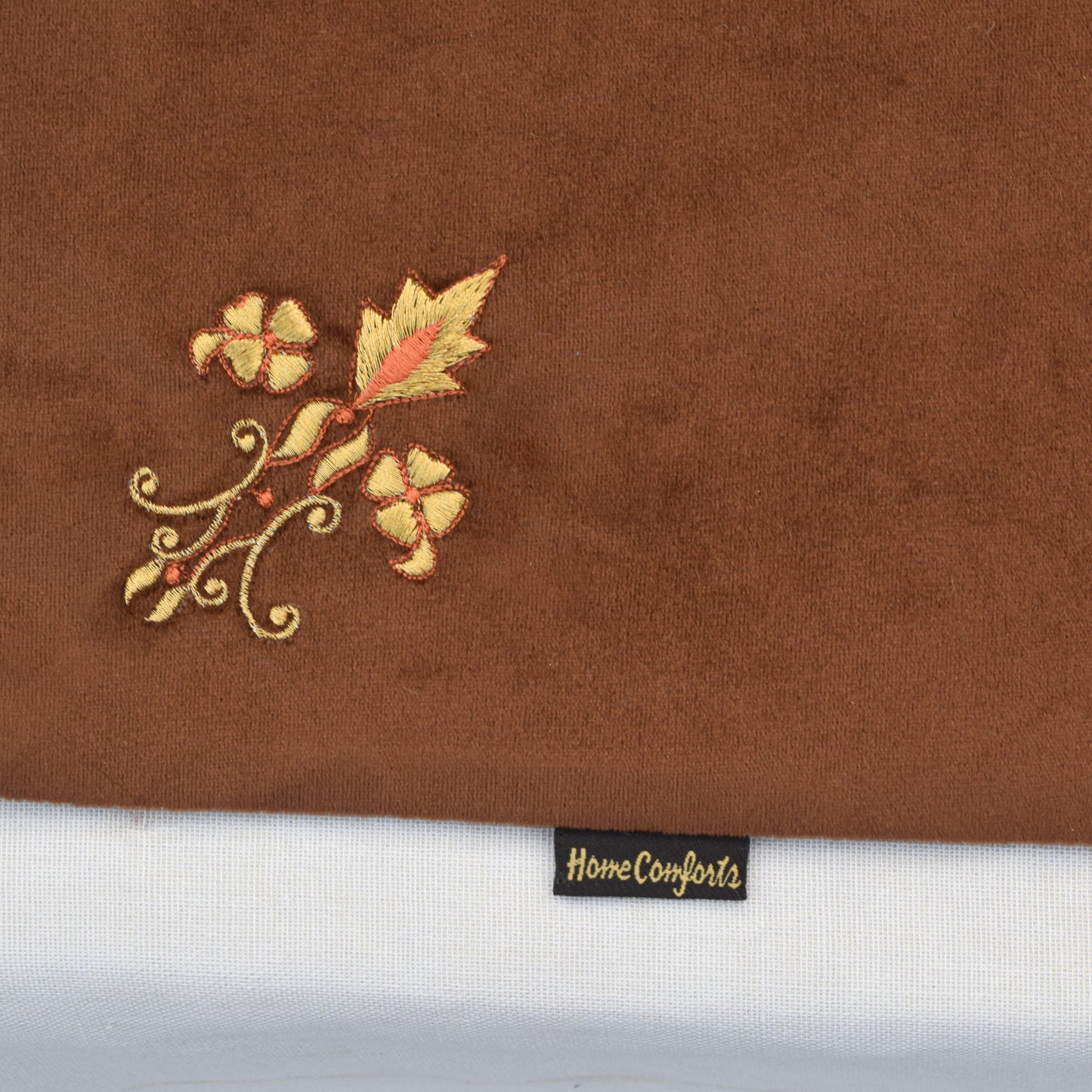Moca Brown Velvet Embroidered Table Set