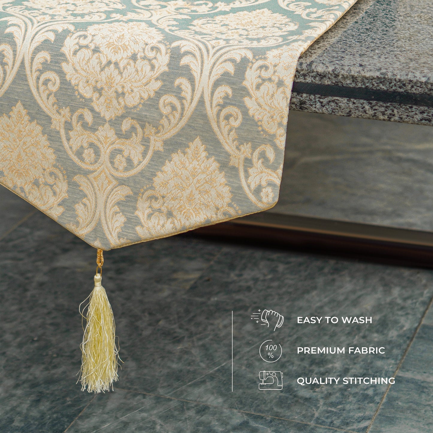 Carlson Sand Grey Table Runner
