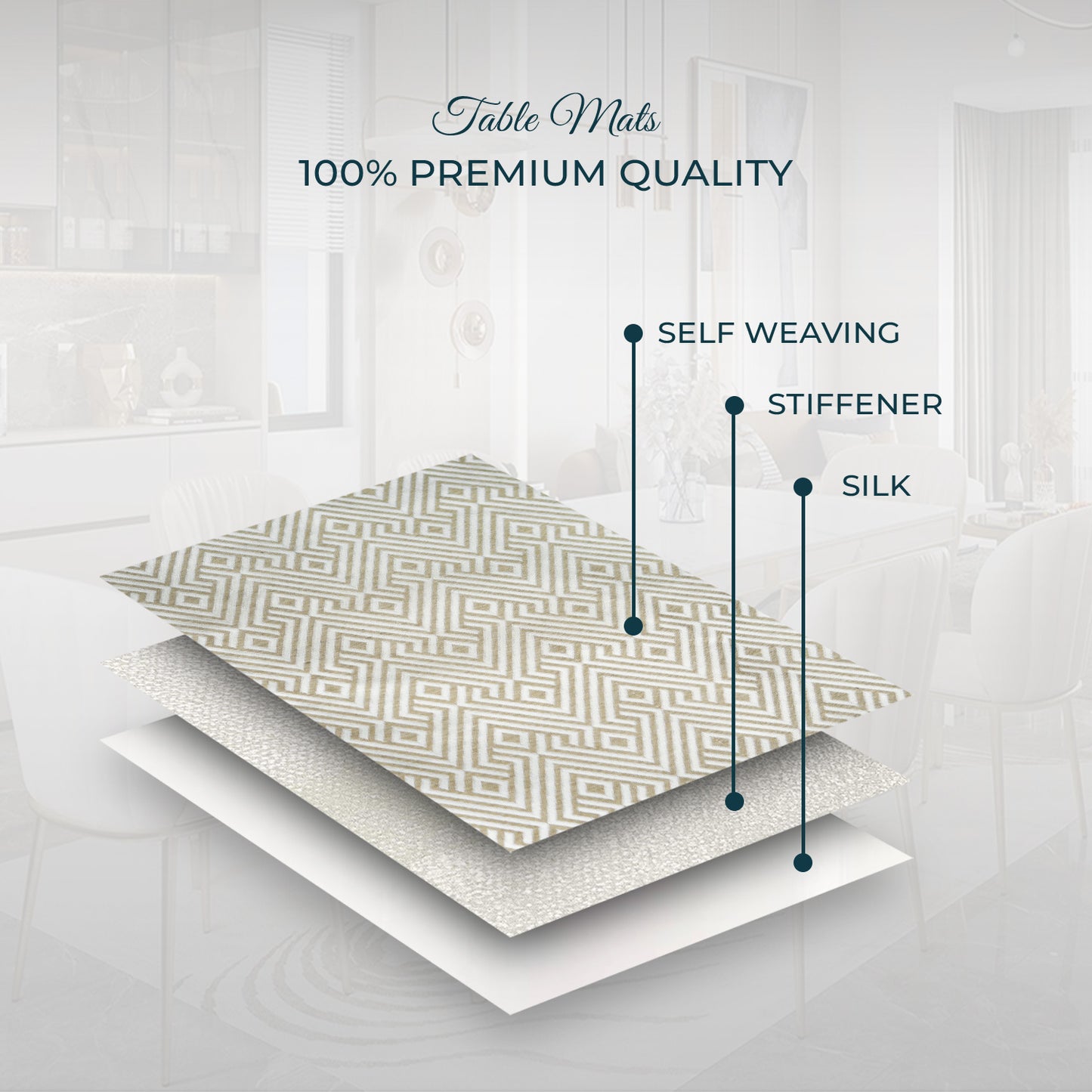 Majestic Bonanza Sand brown Table Mats