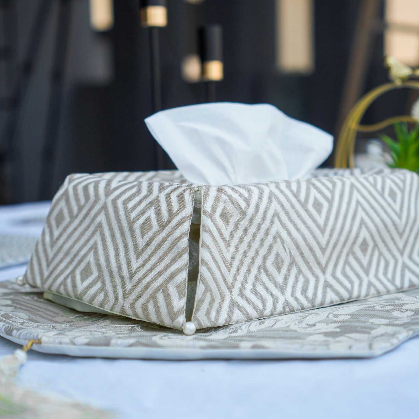Majestic Bonanza Sand Brown Tissue Box