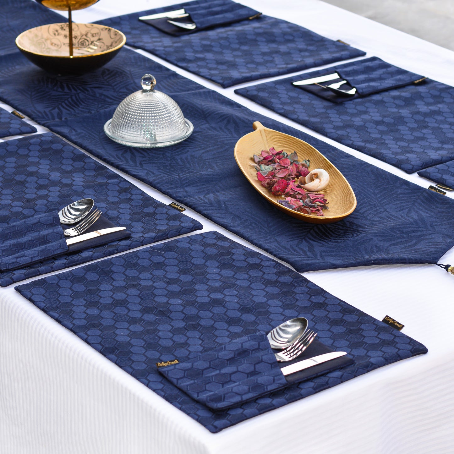 Juniper Leaf Mystic Blue Cutlery Holder