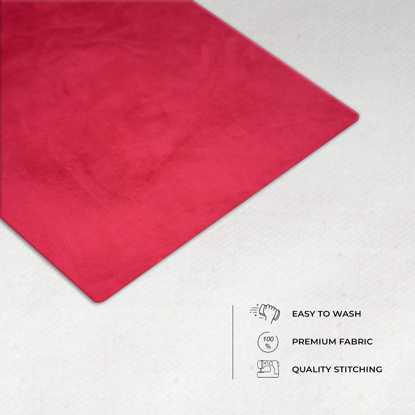 Ashfield Plain Maroon Velvet Table Mats