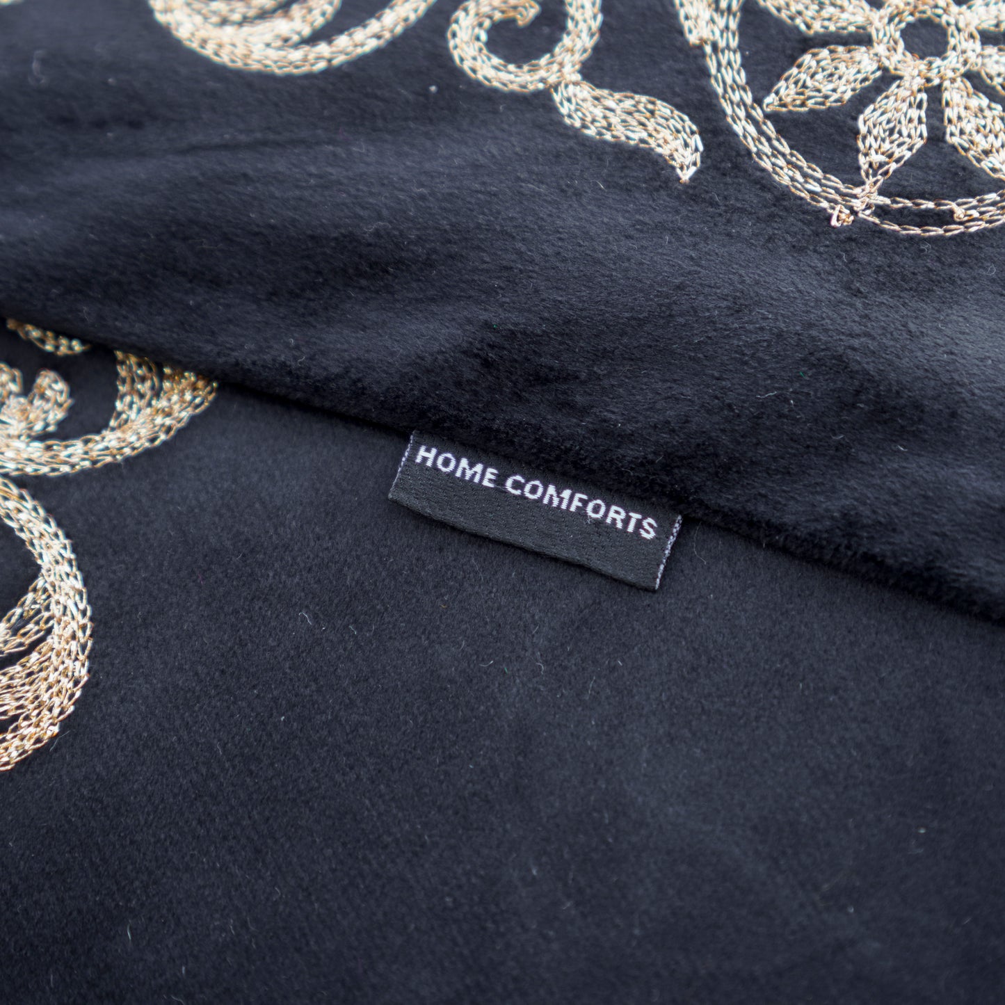 Luxe Velvet Black Embroidered Table Set