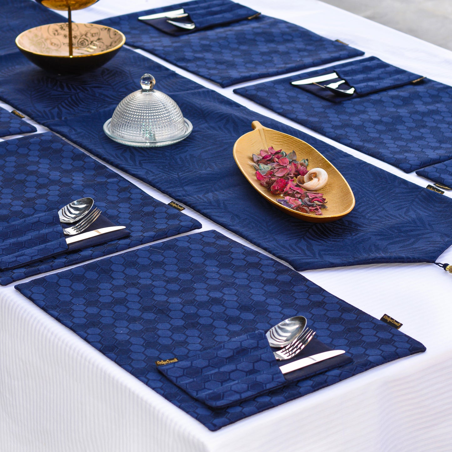 Juniper Leaf Mystic Blue Table Mats