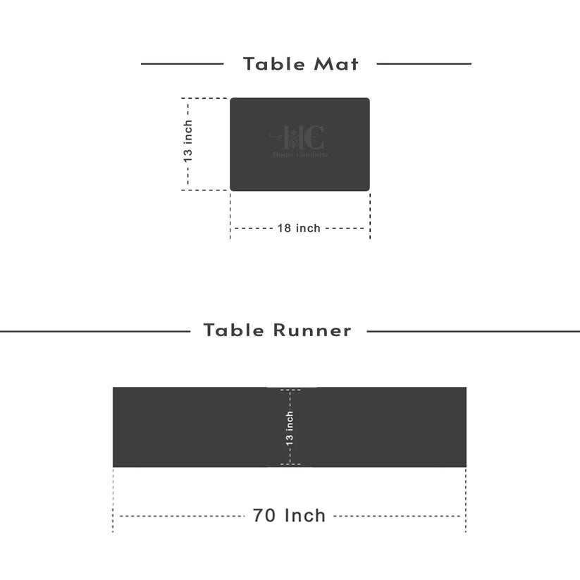 Moca Brown Velvet Embroidered Table Set