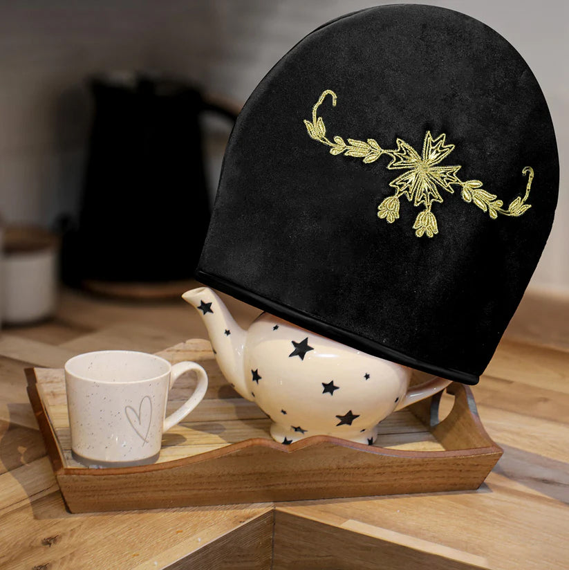 Velvet Embroidered Tea Cozy