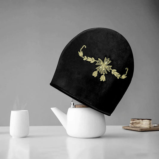 Velvet Embroidered Tea Cozy