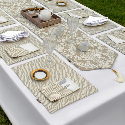 Majestic Bonanza Sand brown Table Runner