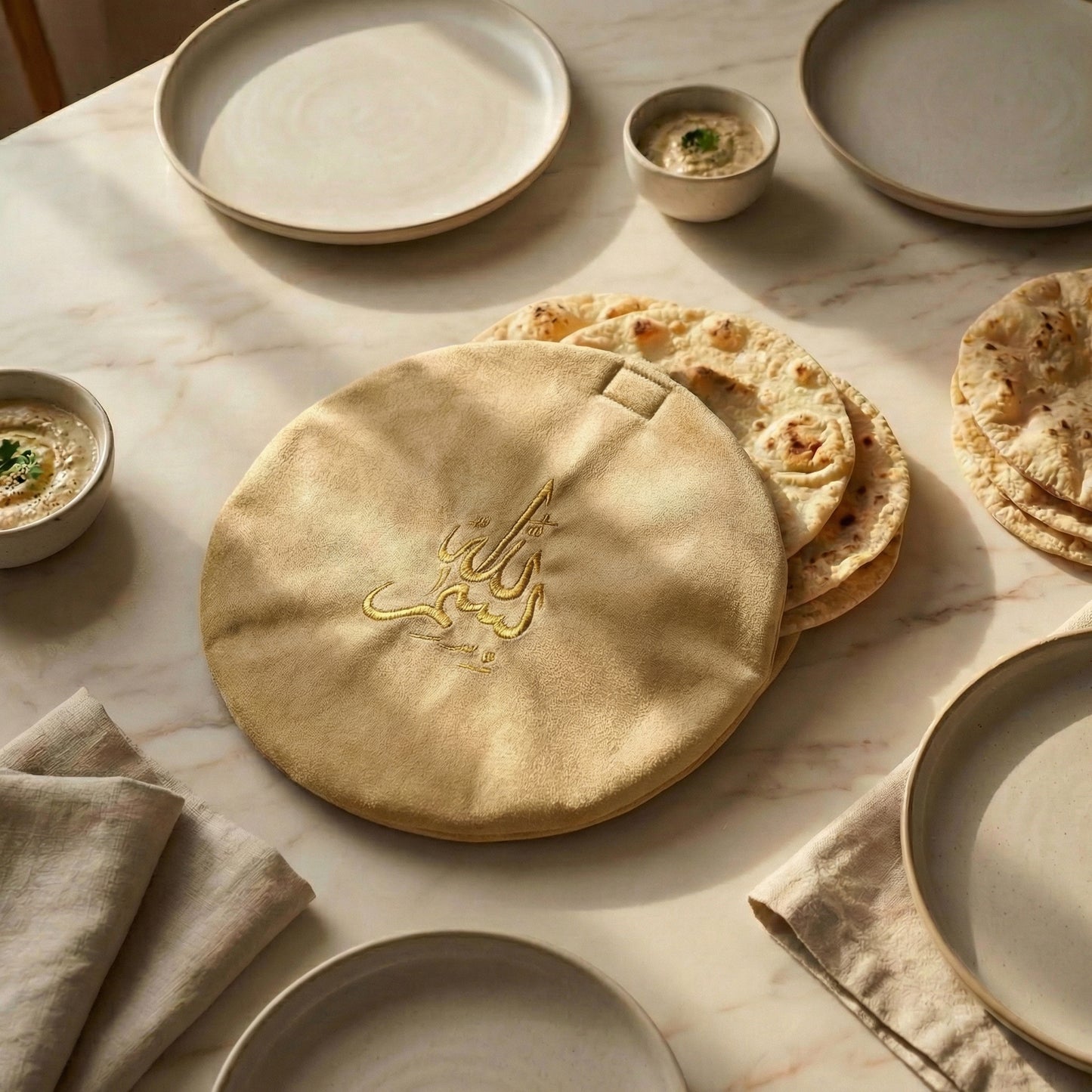 Velvet Embroidered Roti Pouch
