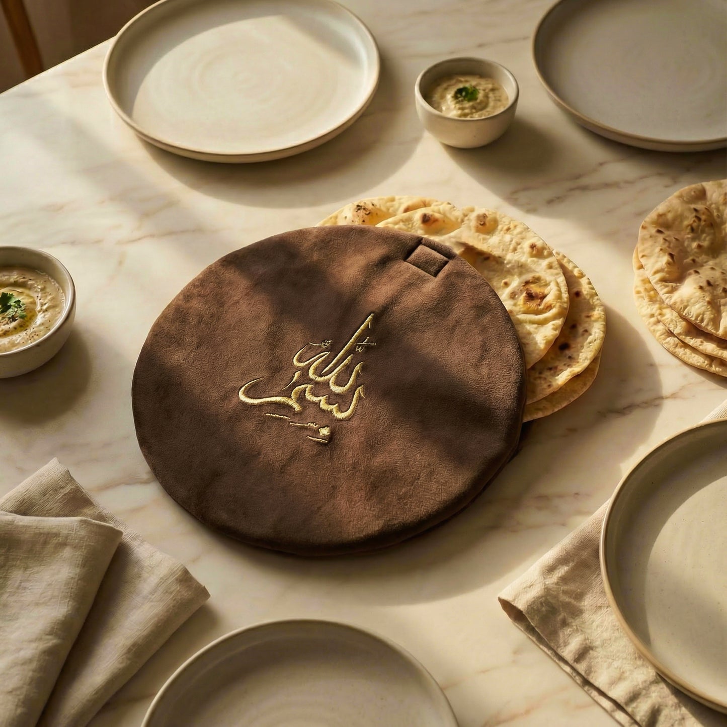 Velvet Embroidered Roti Pouch
