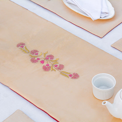 Daffodil Tissue Skin Embroidered Table Set