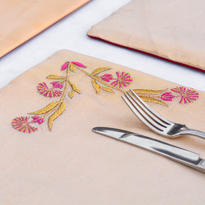 Daffodil Tissue Skin Embroidered Table Set