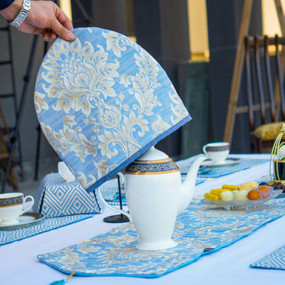 Majestic Bonanza Pearl Blue Tea Cozy