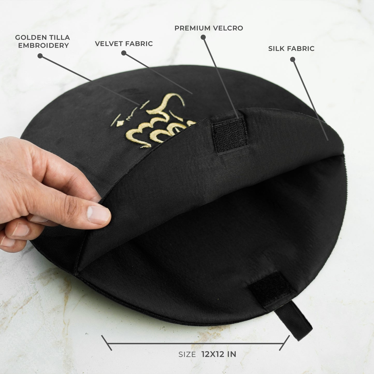 Velvet Embroidered Roti Pouch