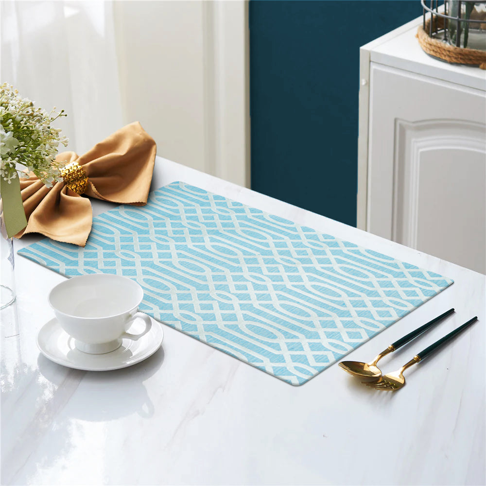 Carlson Coral Blue Table Mats