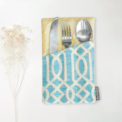 Carlson Coral Blue Cutlery Holder