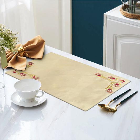 Daffodil Skin Tissue Embroidered Table Mat