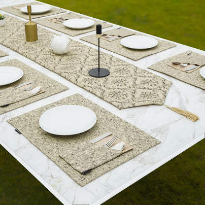 Almond Frost Beige Table Set