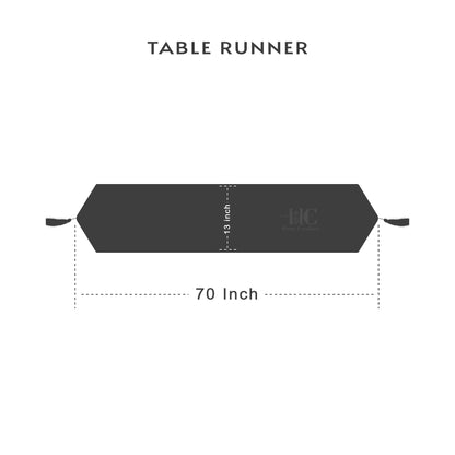 Medallion Check Sandstone Beige Table Runner