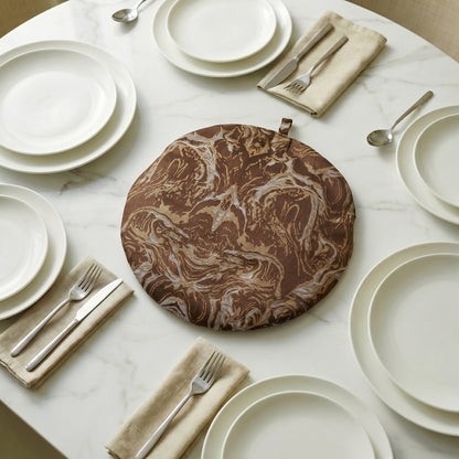 Marble Weave Burnt Caramel Roti Pouch
