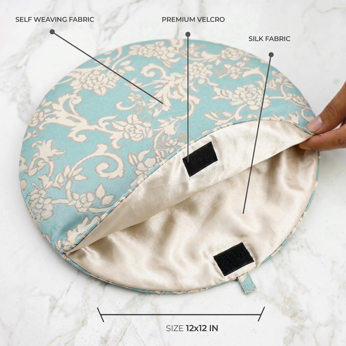Regal Vines Turquoise Pearl Roti Pouch