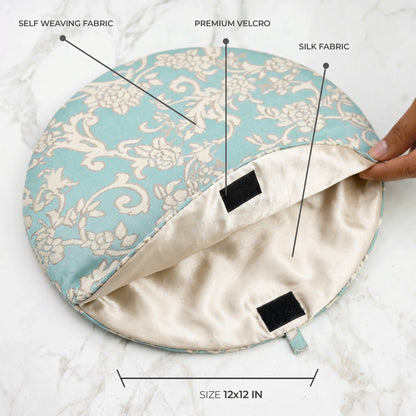 Regal Vines Turquoise Pearl Roti Pouch