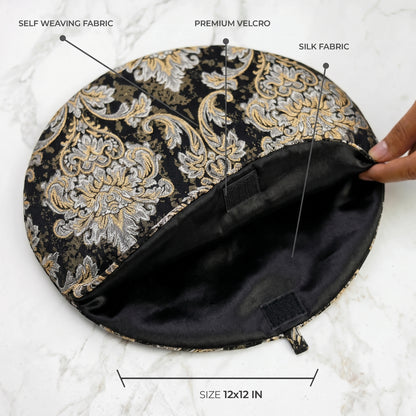 Majestic Tapestry Noir Black Roti Pouch