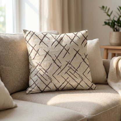 Imperial Brocade Mocha Gold Cushion Cover