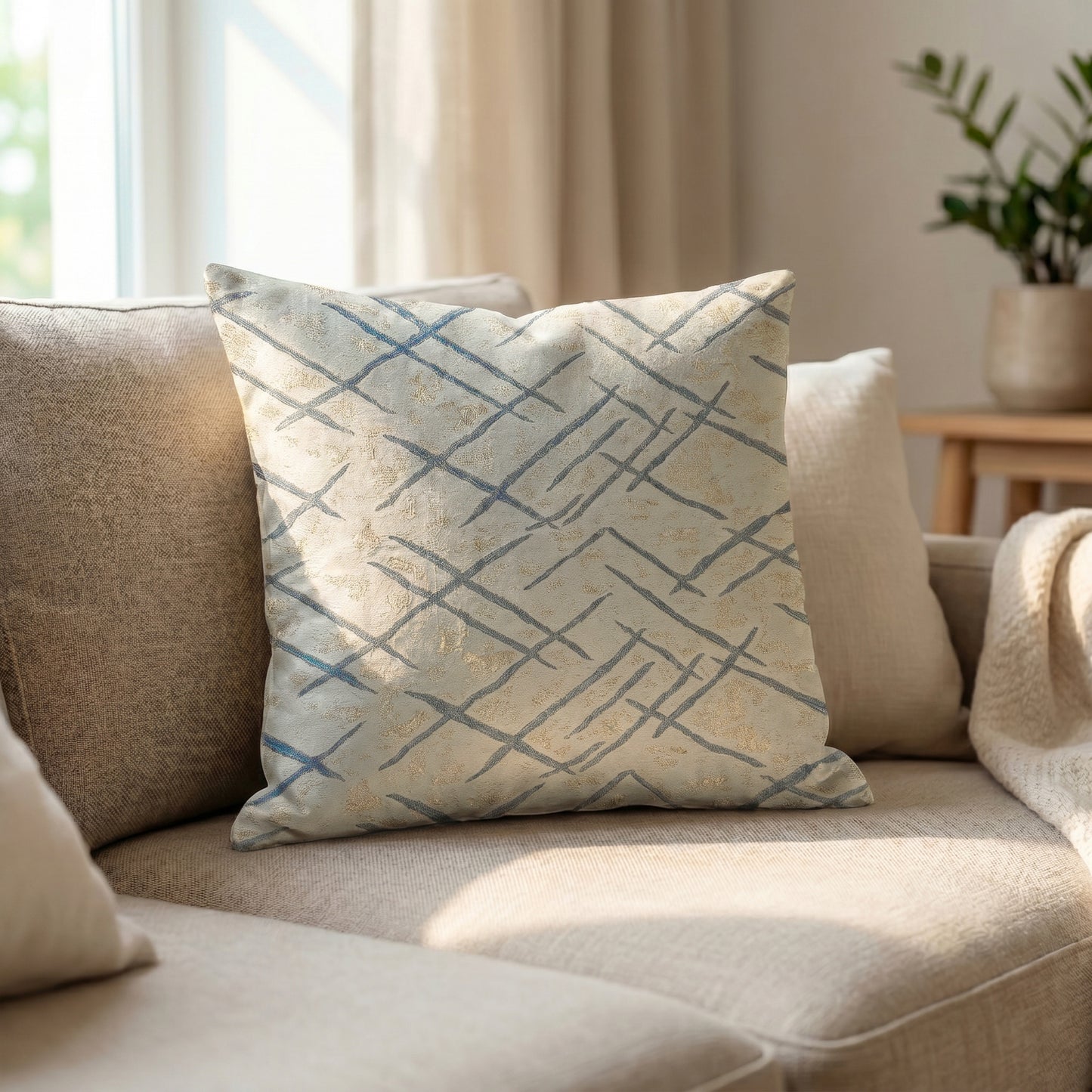 Imperial Brocade Grey Mist Cushion Cover