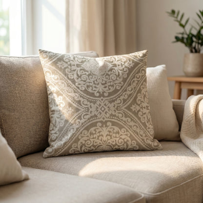 Floral Hive Stem Brown Cushion Cover
