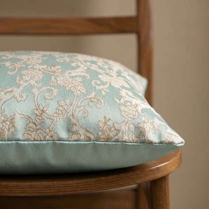Regal Vines Turquoise Pearl Cushion Cover