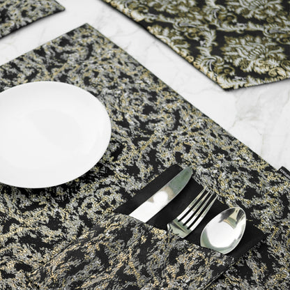 Midnight Noir Gold Table Set