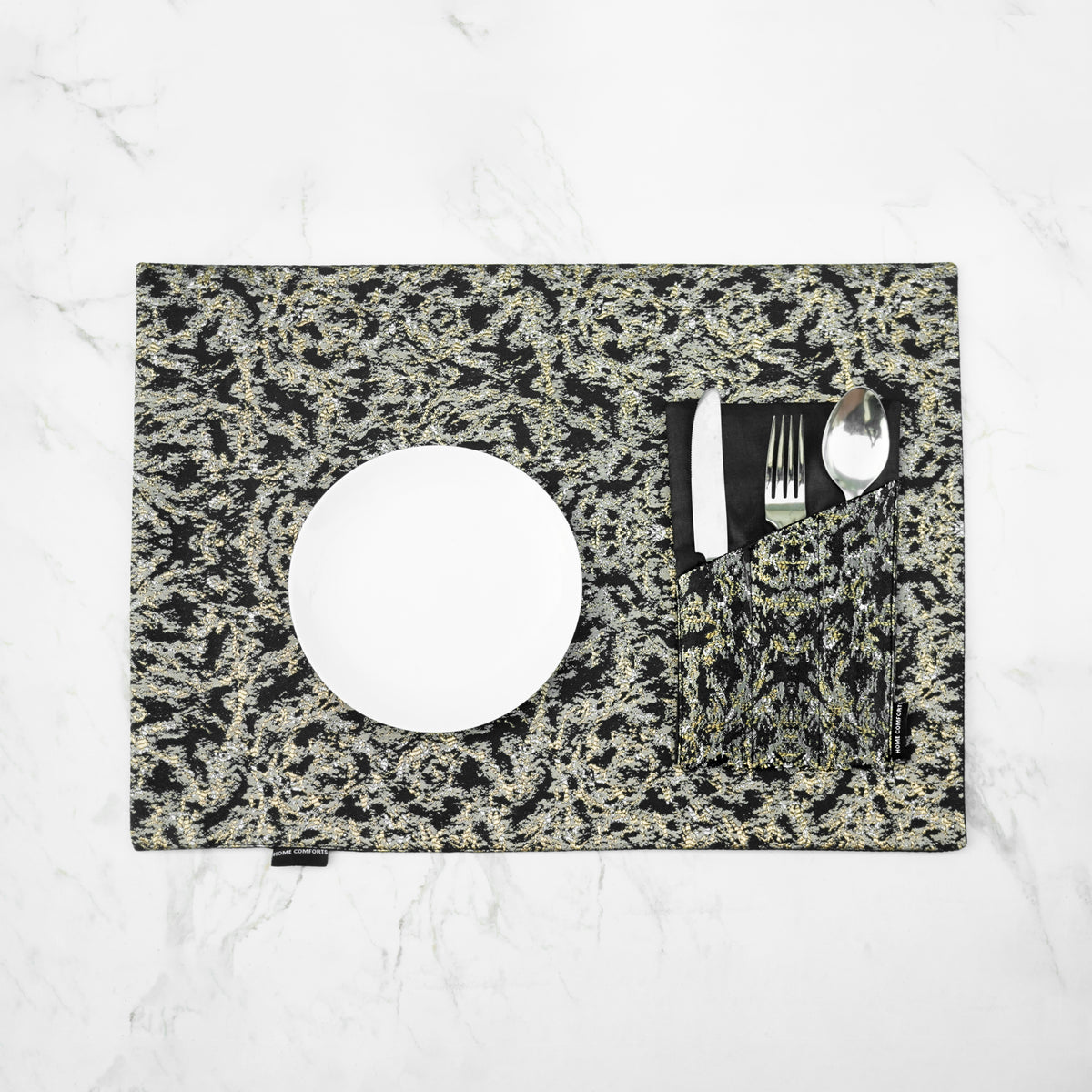 Midnight Noir Gold Table Set