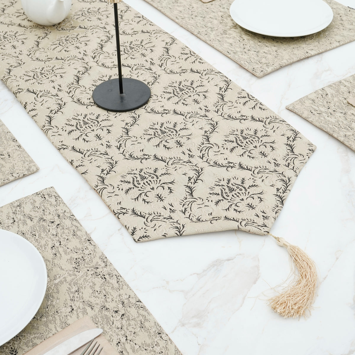Almond Frost Beige Table Set