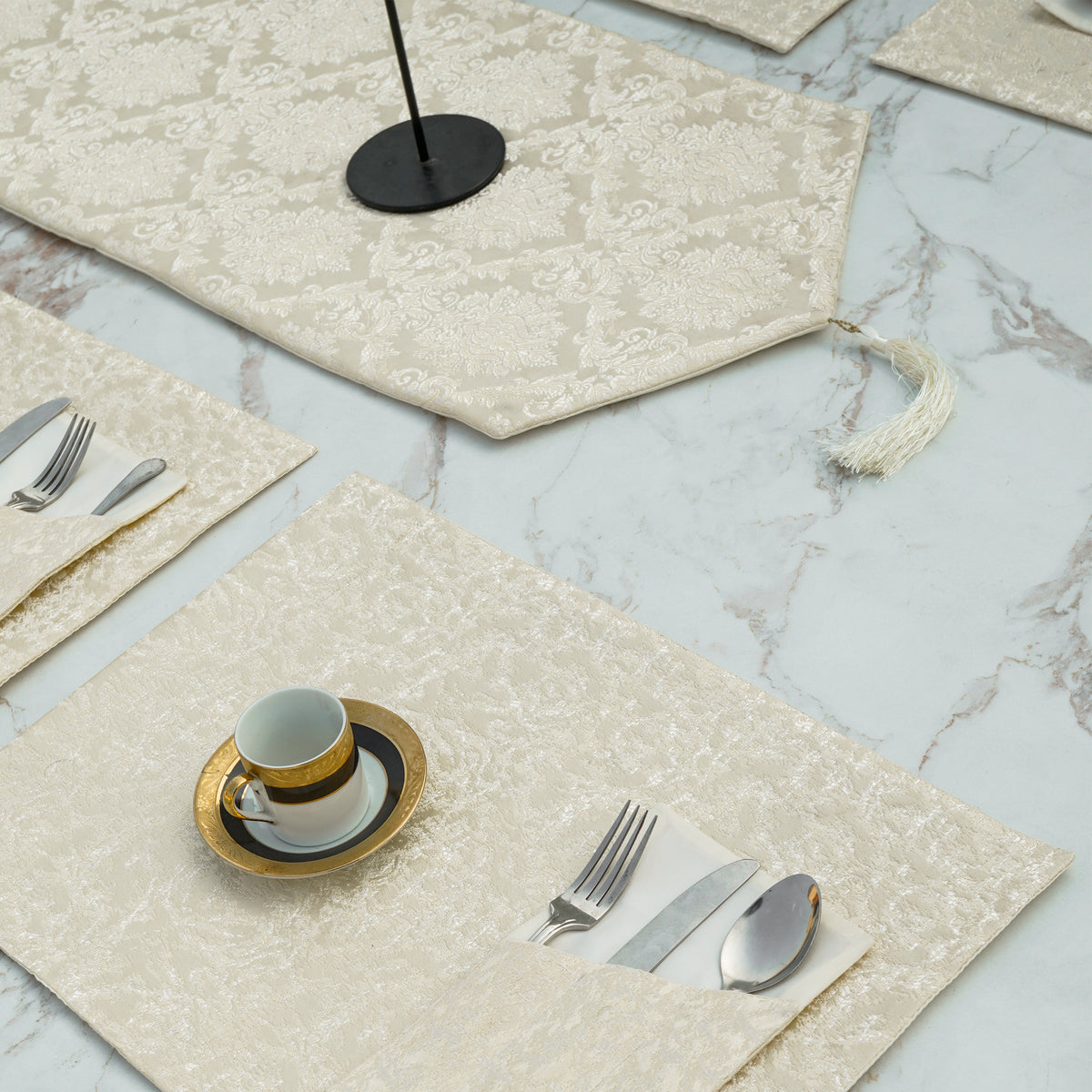 Moonstone Ivory Table Set