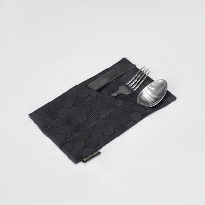 Juniper Leaf Night Black Cutlery Holder