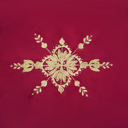 Opal Velvet Maroon Embroidered Table set