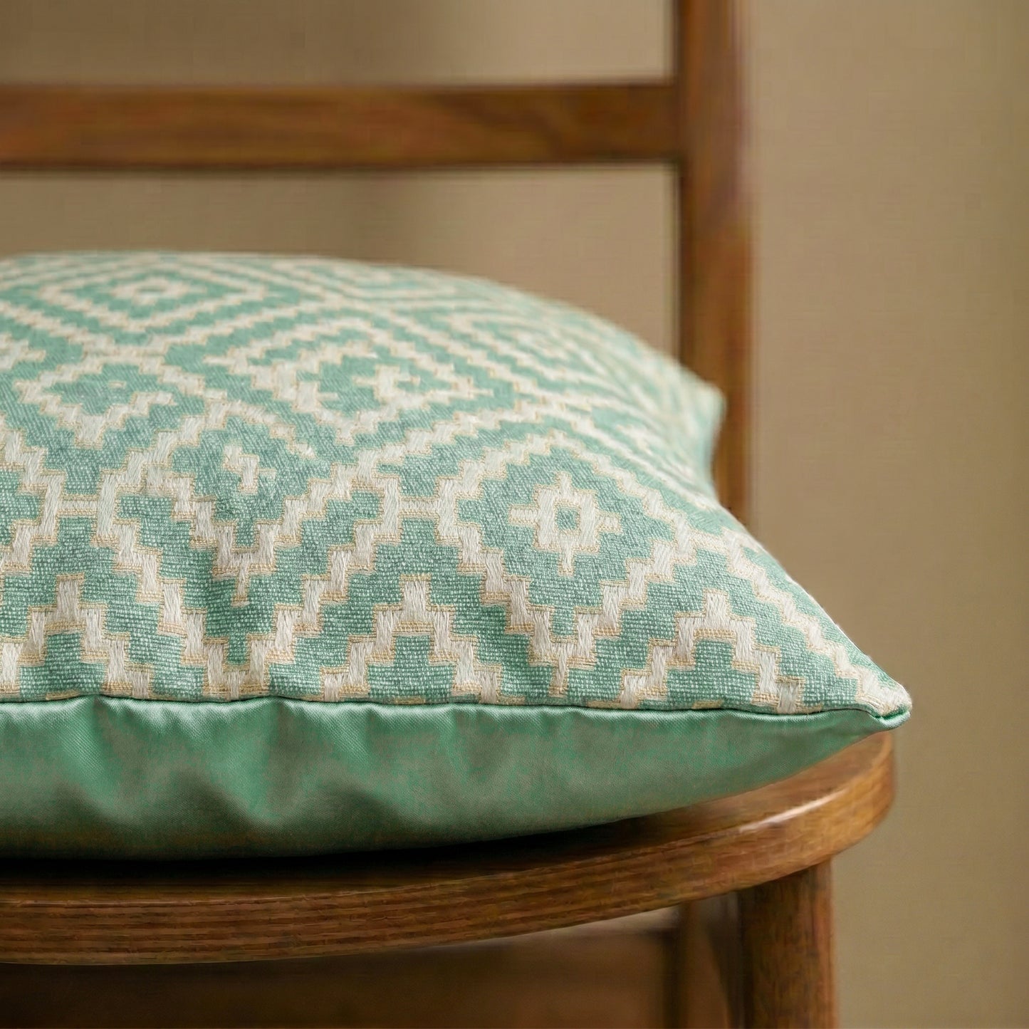 Tribal Luxe Mint Green Cushion Cover