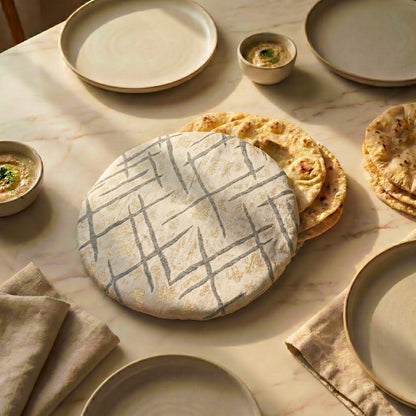 Imperial Brocade Grey Mist Roti Pouch