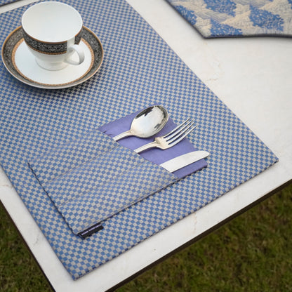 Regal Check Royal Blue Table Set