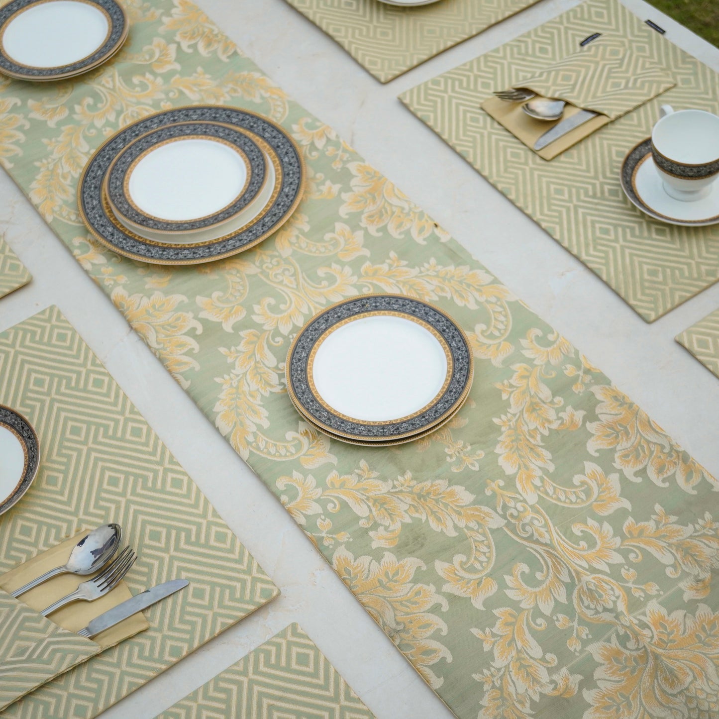 Majestic Bonanza Sage Green Table Set