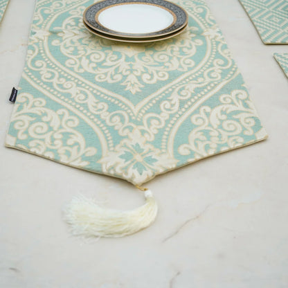Tribal Luxe Mint Green Table Runner