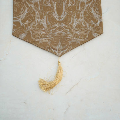 Marble Weave Burnt Caramel Table Runner