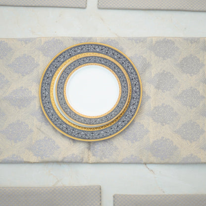 Regal Check Grey Cream Table Set