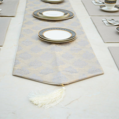Regal Check Grey Cream Table Set