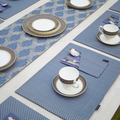 Regal Check Royal Blue Table Set