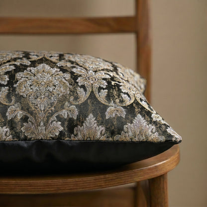 Majestic Tapestry Noir Black Cushion Cover